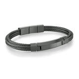 5 Row Steel Cable Id Bracelet