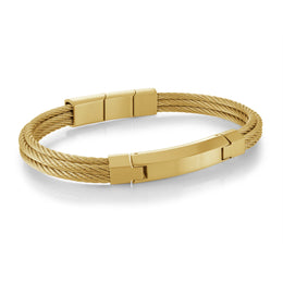 5 Row Steel Cable Id Bracelet