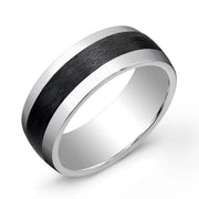 Dual-Finish Tungsten Ring