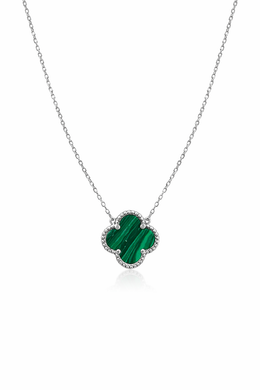 Green Clover Necklace – Sterling Silver 925