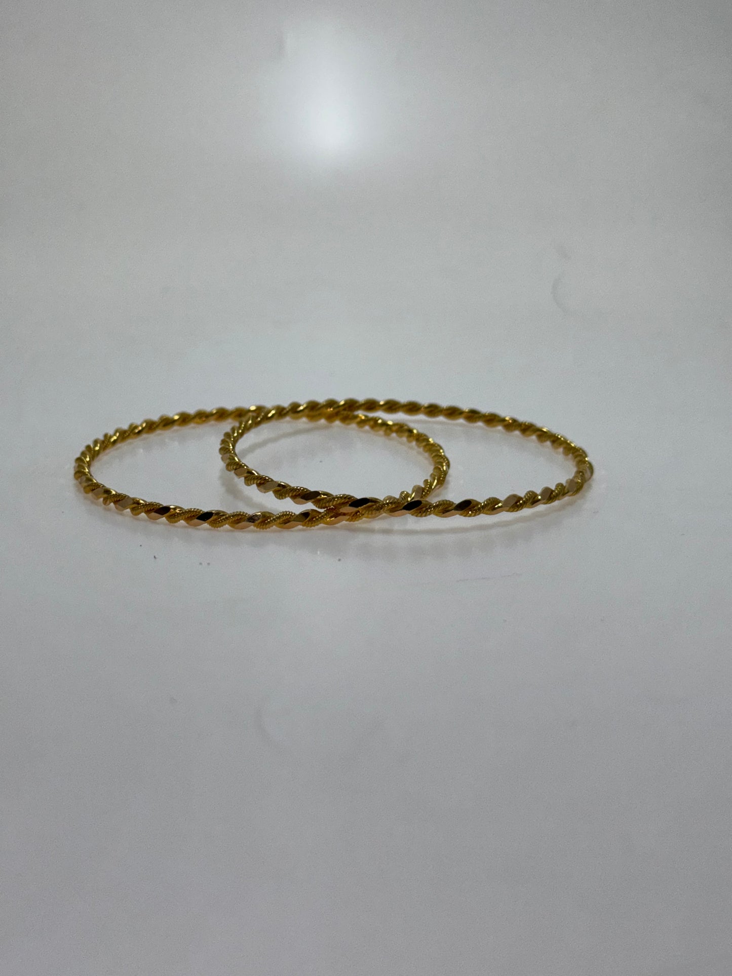 Bangles 21k Braided 2 pieces yellow gold