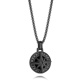 Studded Compass Pendant